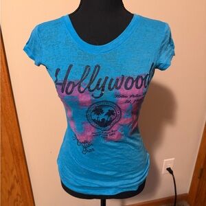 Blue Graphic Tee size small